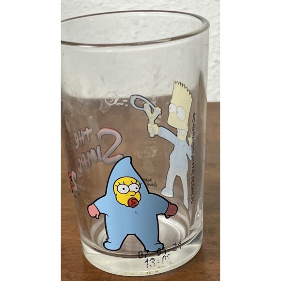 Simpsons Drinking Juice Glass Bart Baby Maggie Rare‎ Promo 2021 Slingshot Snow - Picture 2 of 10